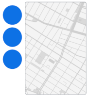 옆에 파란색 점이 있는 지도