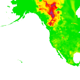 Un mosaico de mapa de calor en las coordenadas 0,1.