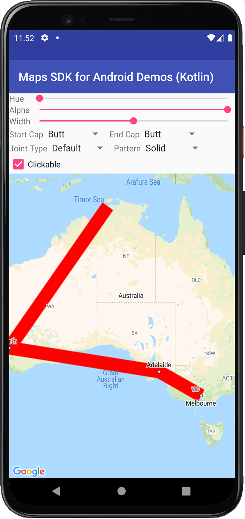 Bản đồ có hình nhiều đường màu đỏ đồng nhất