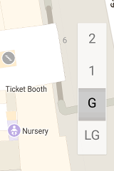 انتخابگر سطح نزدیک مرکز سمت راست. Level picker