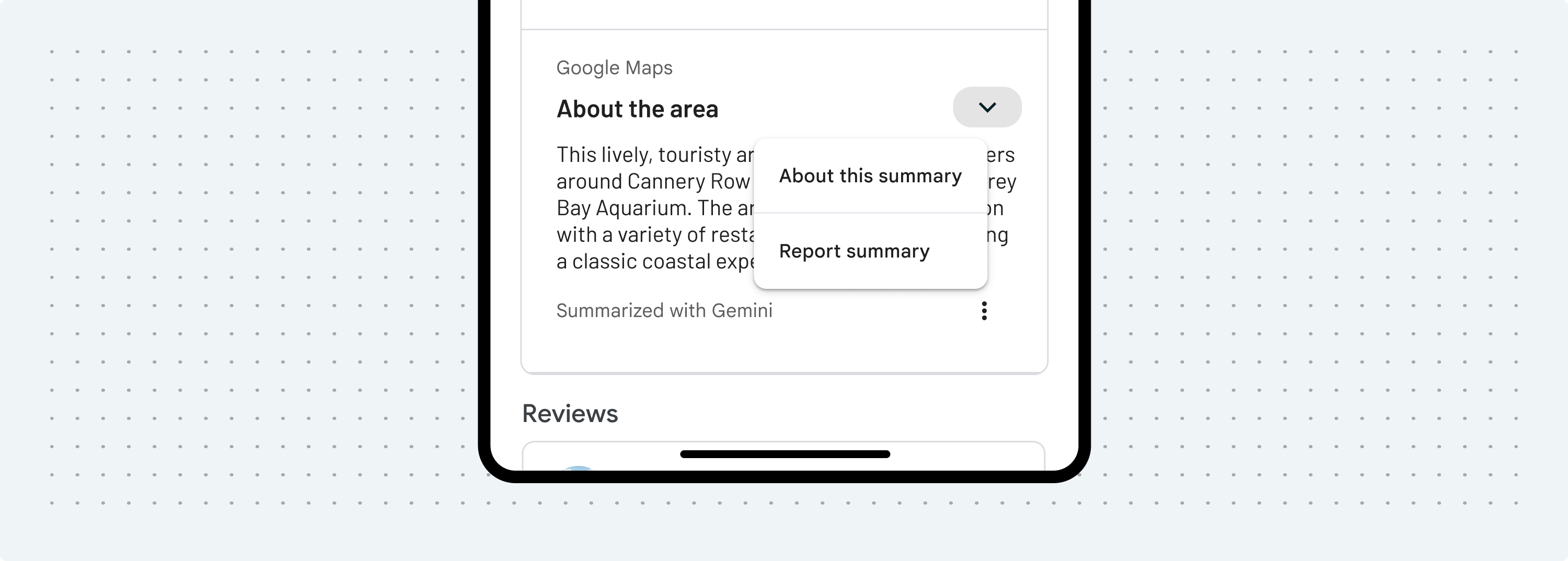 افشای خلاصه مکان و منطقه
