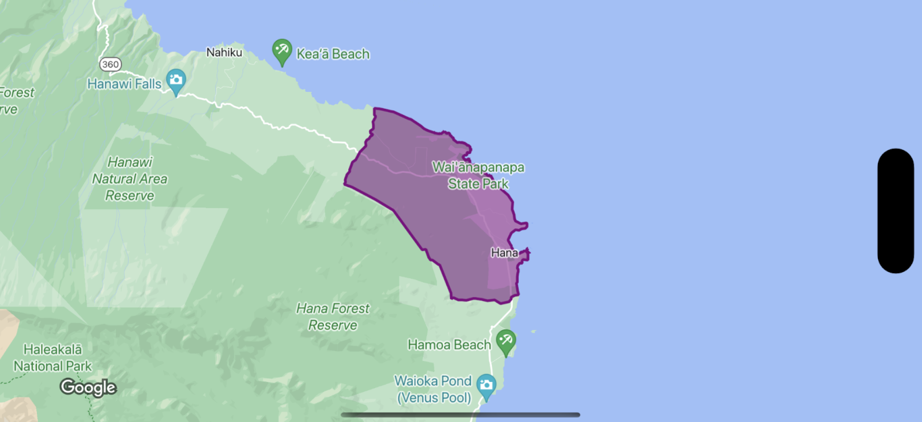 مخطّط بياني يعرض ميزة مضلّع الحدود