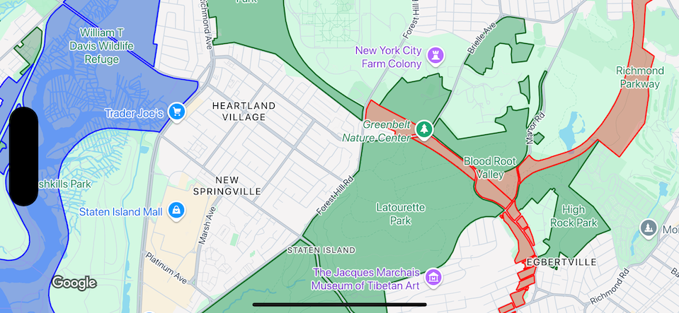 為代表公園類型的地圖項目套用樣式。