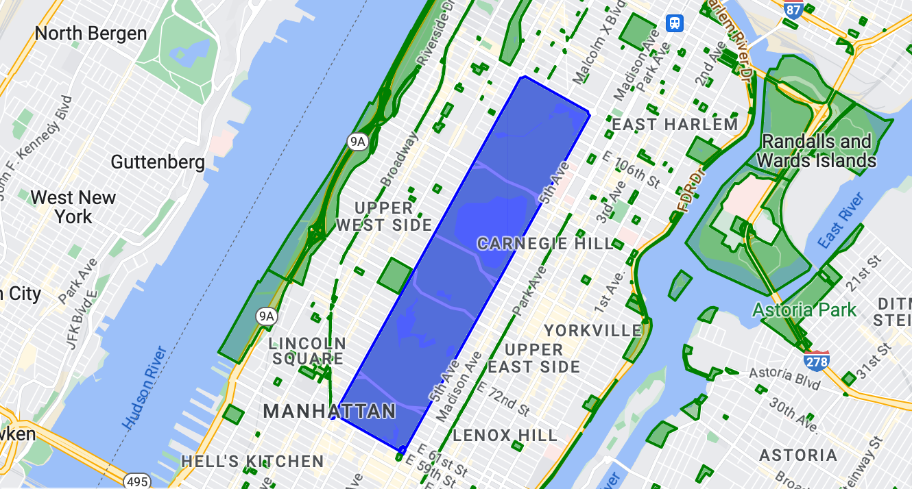 تصویری که نشانگر ماوس را در حال کلیک روی نقشه نشان میدهد.