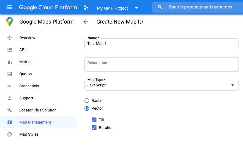 Create Vector Map ID