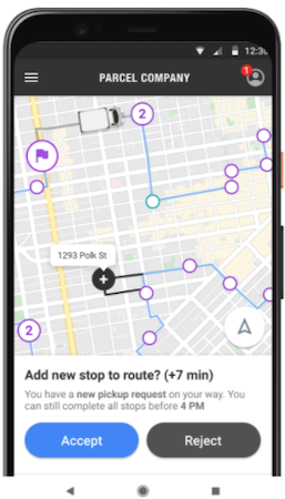 Route optimization fleet example