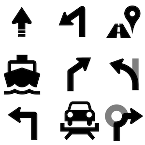 A small list of generated icons provided by the Navigation
SDK.