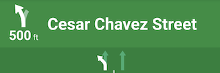 Ejemplo de configuración de indicación de carril.