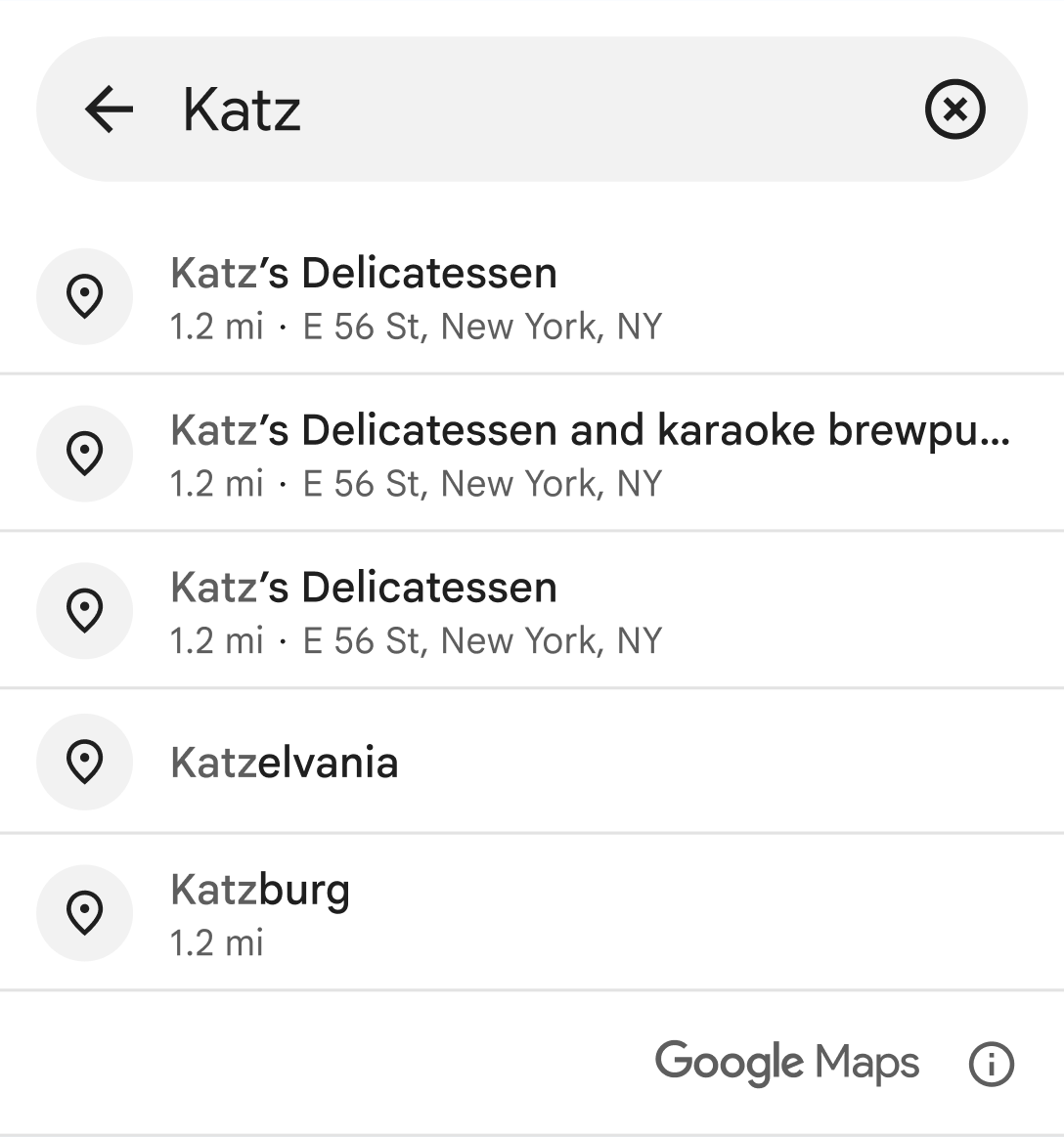 Yer adı otomatik tamamlama widget'ı