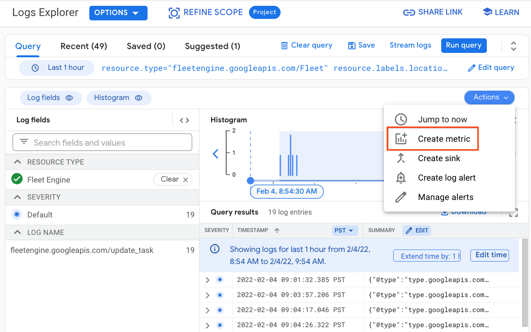 Create metric