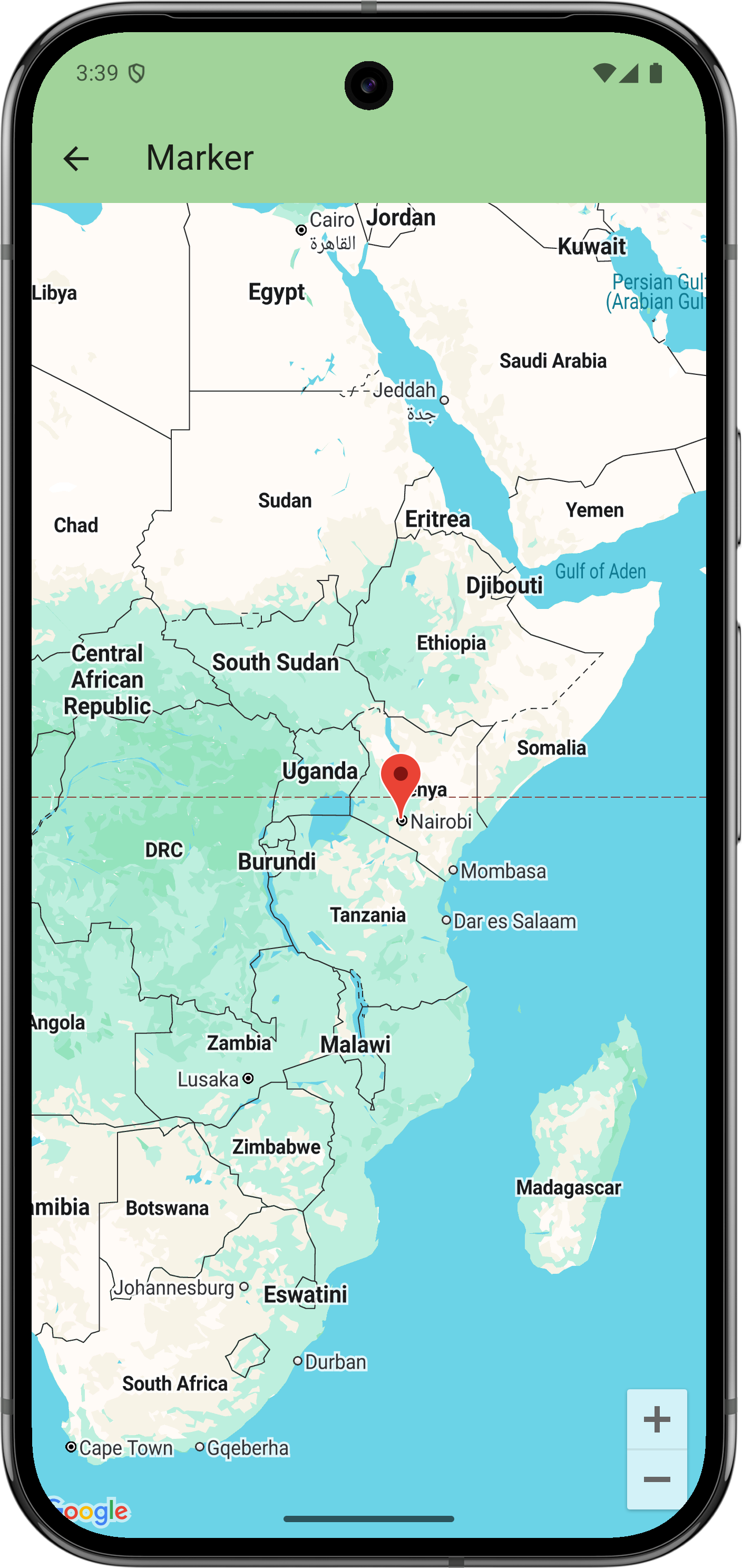Imagen de cómo agregar un marcador a un mapa.