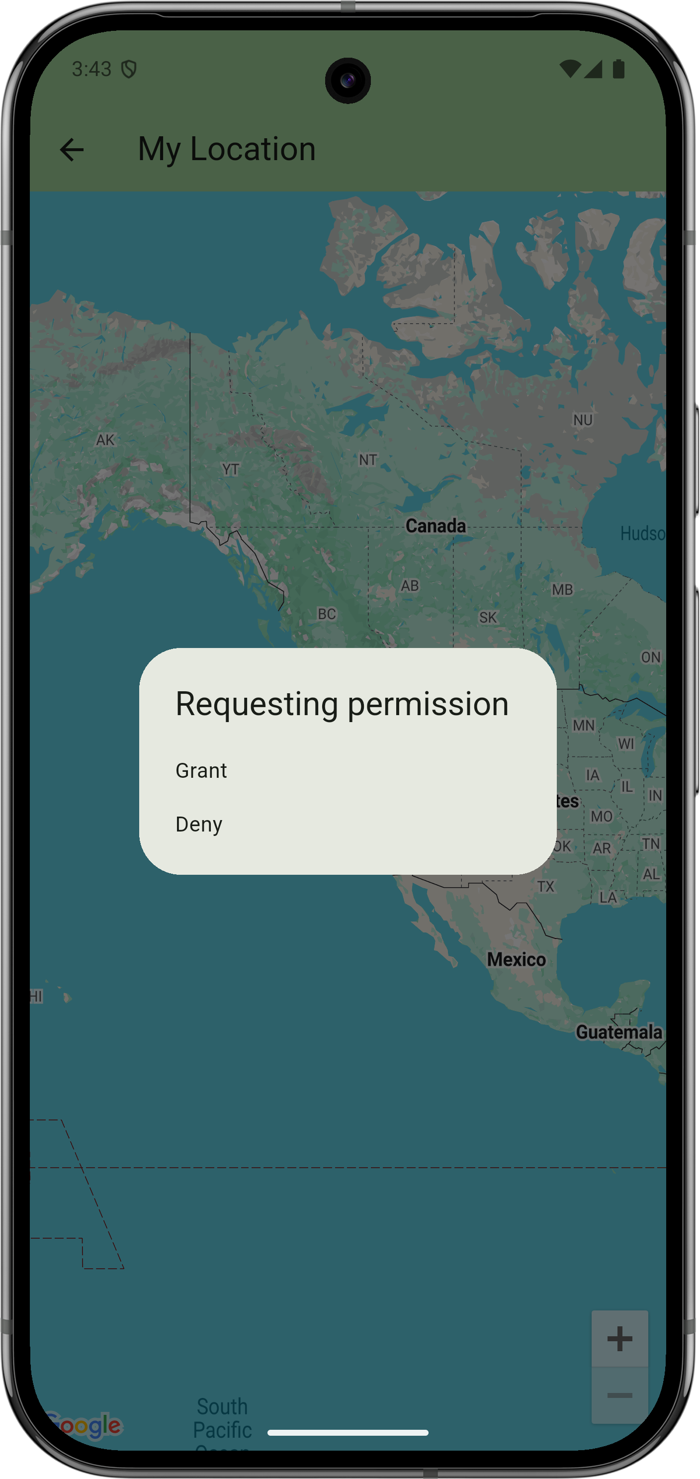 Imagem de &quot;Mostrar meu local&quot;.