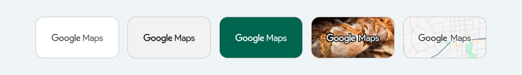 Google Haritalar logosu ilişkilendirmesi için kabul edilebilir varyasyonlar