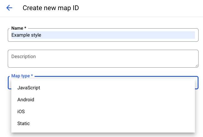 Page de sélection d&#39;un type de carte pour l&#39;ID de carte