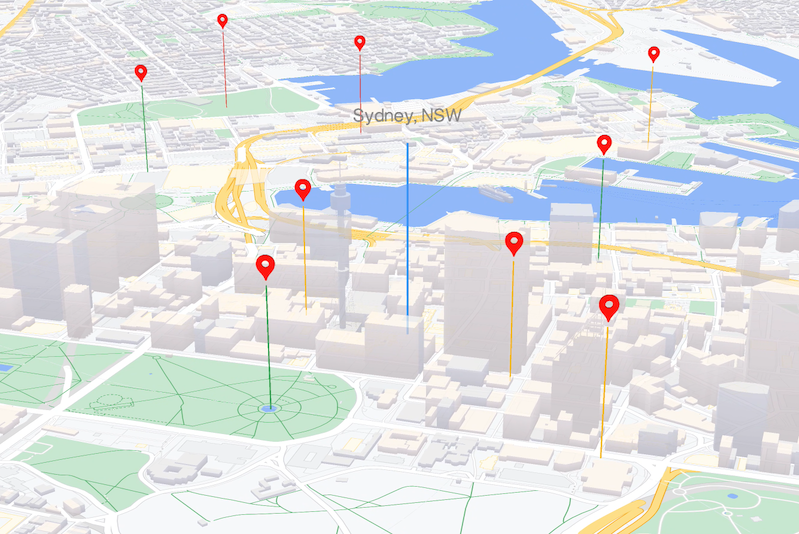 Mapa con la tecnología de WebGL, versión DG - JavaScript