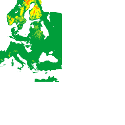 مثال على مربّع خريطة تمثيل لوني باستخدام خريطة TREE_UPI