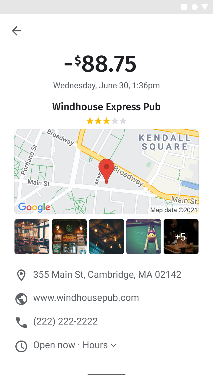 نمونه صفحه جزئیات تاجر