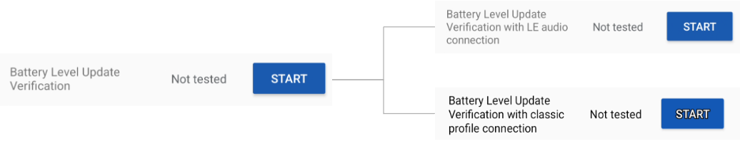在 Android 14 或更高版本中，测试会更改为 LE Audio；在 Android 13 或更低版本中，测试会使用 BLE Classic。
