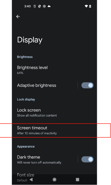 Figure 10: This shows the Secondarys' Display options allowing sufficient test time for the Primary device.