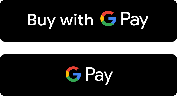 深色 Google Pay 付款按钮