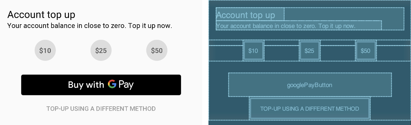 ตัวอย่างเลย์เอาต์การแจ้งเตือนที่กำหนดเอง