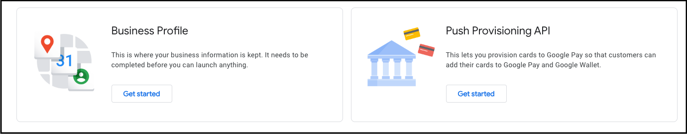 Panel en la Consola de la entidad emisora