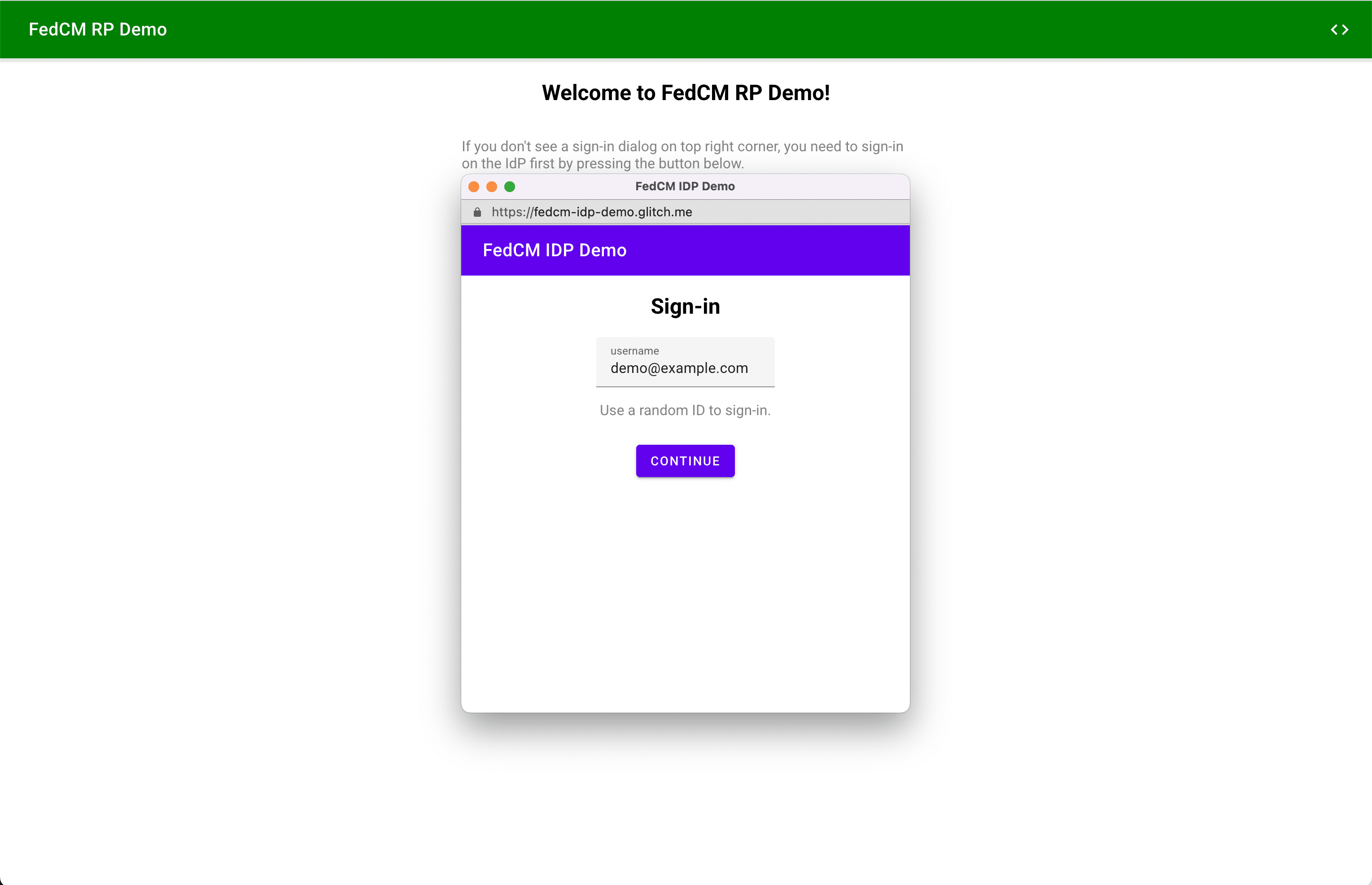 點選「Sign in to IdP」按鈕後，系統顯示的彈出式視窗。