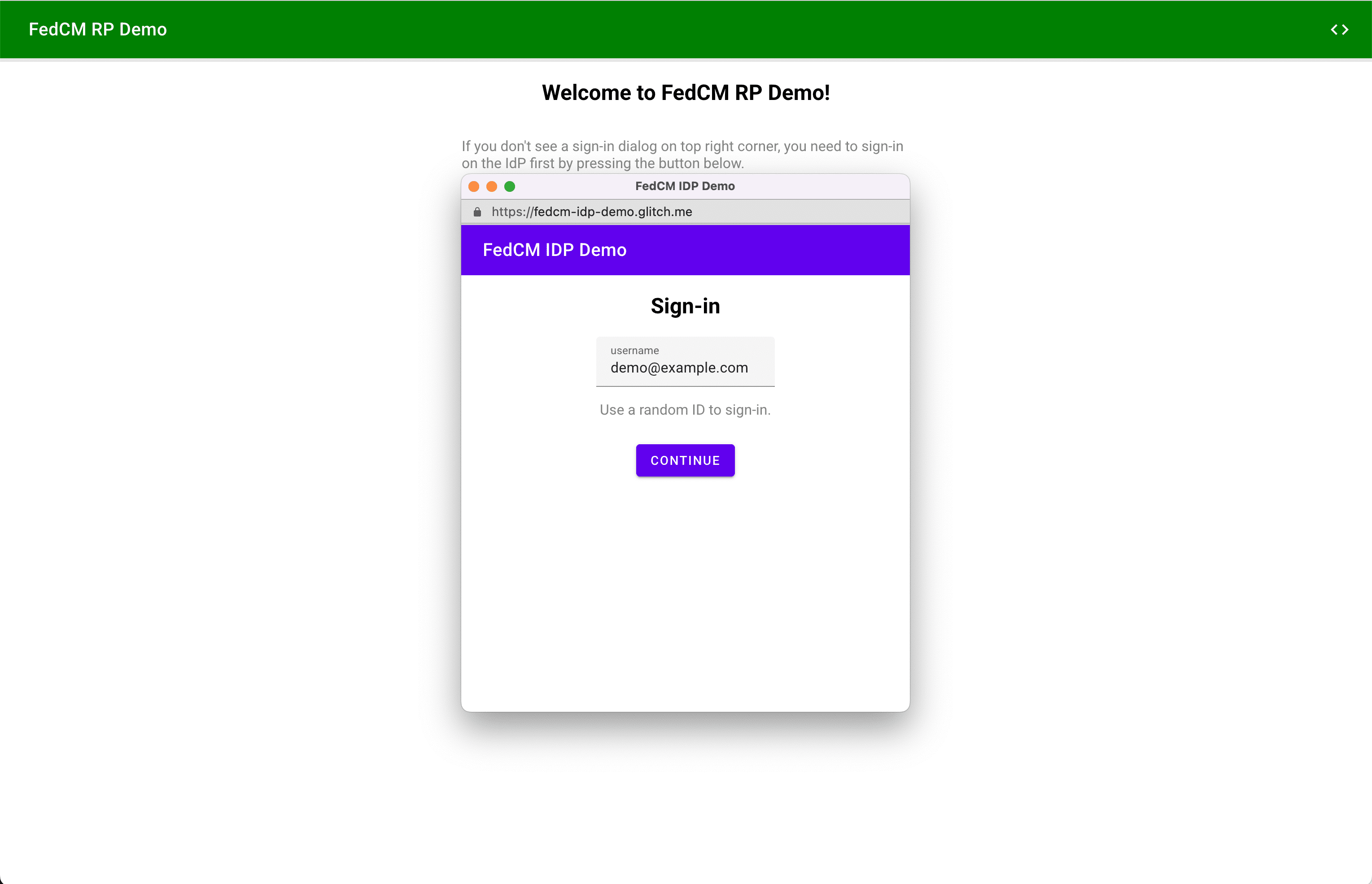 Cửa sổ bật lên sẽ xuất hiện sau khi người dùng nhấp vào nút đăng nhập vào nút IdP.