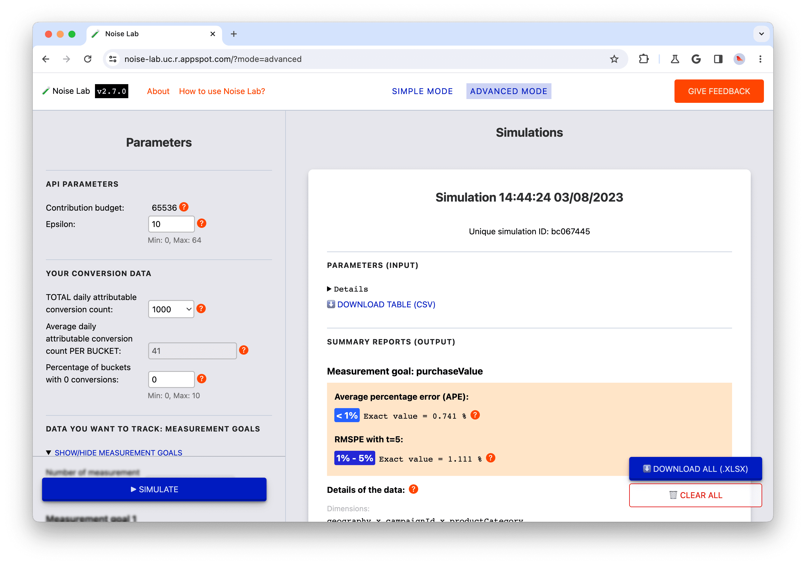 Noise Lab 的屏幕截图