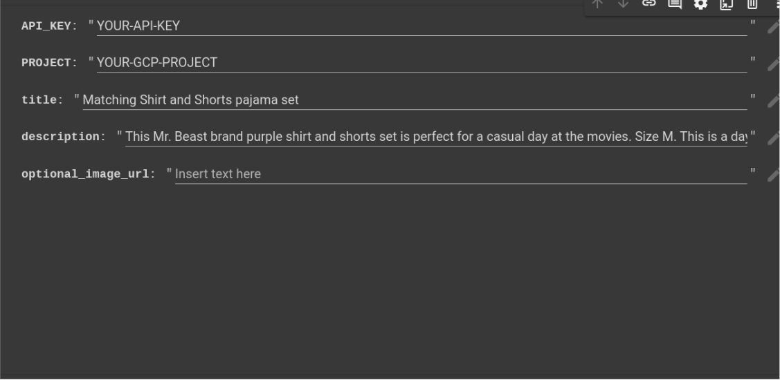 Configuration settings for the Text API