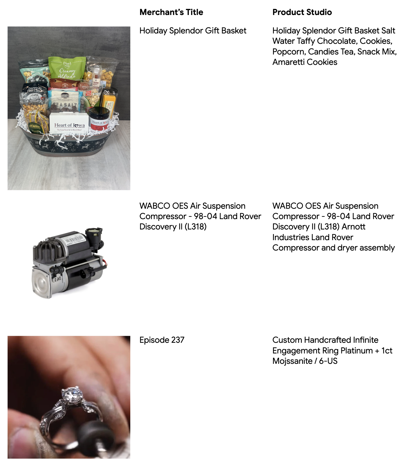 Example TiDe generations