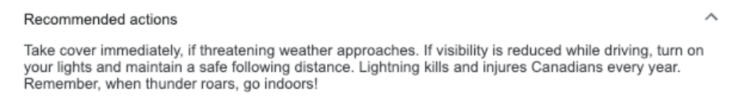 系統會顯示警示事件的建議動作。