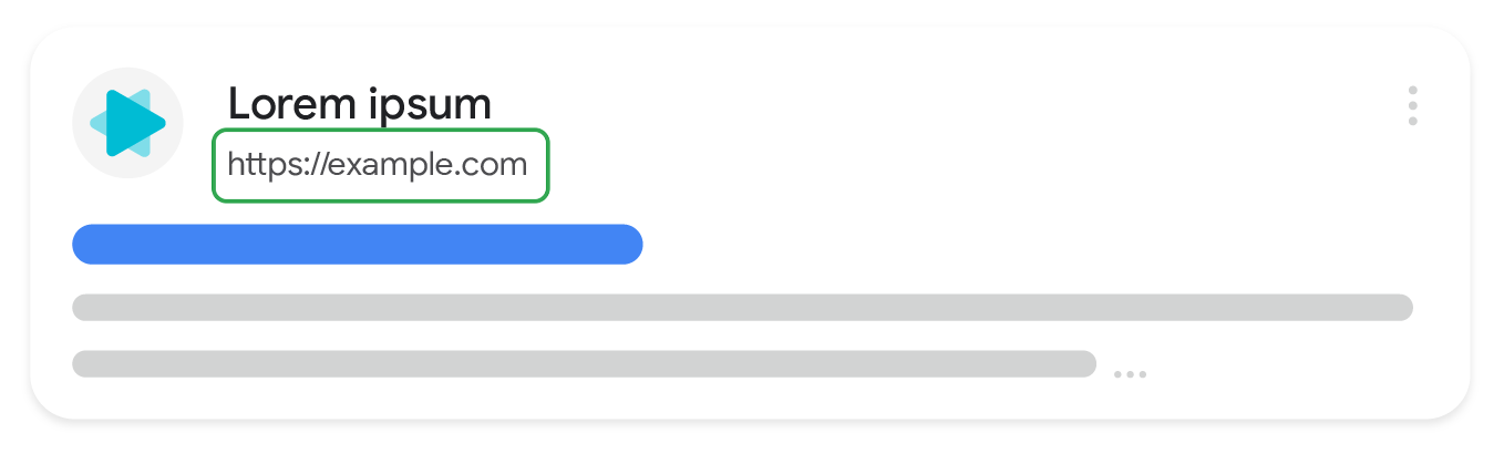 wie das sichtbare URL-Element in den Suchergebnissen auf Mobilgeräten aussieht