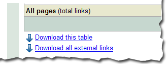 download links data feature in the webmaster tools links report