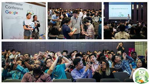 collage de fotos tomadas en el evento de la Webmaster Conference en Kuala Lumpur