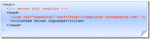 Contoh markup rel-canonical yang salah: URL salah