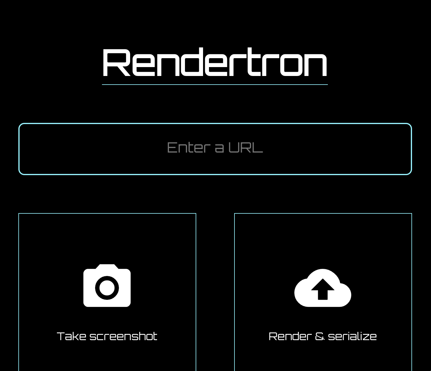 IU de Rendertron después de la implementación en Google Cloud Platform