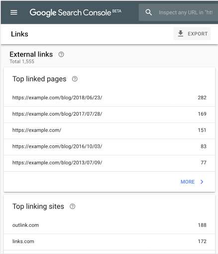 Bericht „Links“ in der Search Console