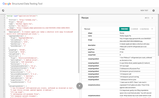 Analyseergebnisse im Testtool für strukturierte Daten