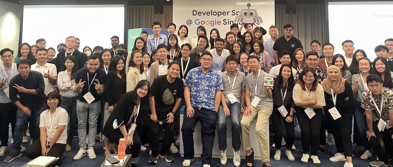 Gruppenfoto der Teilnehmer der Search Central Live-Veranstaltung in Singapur.