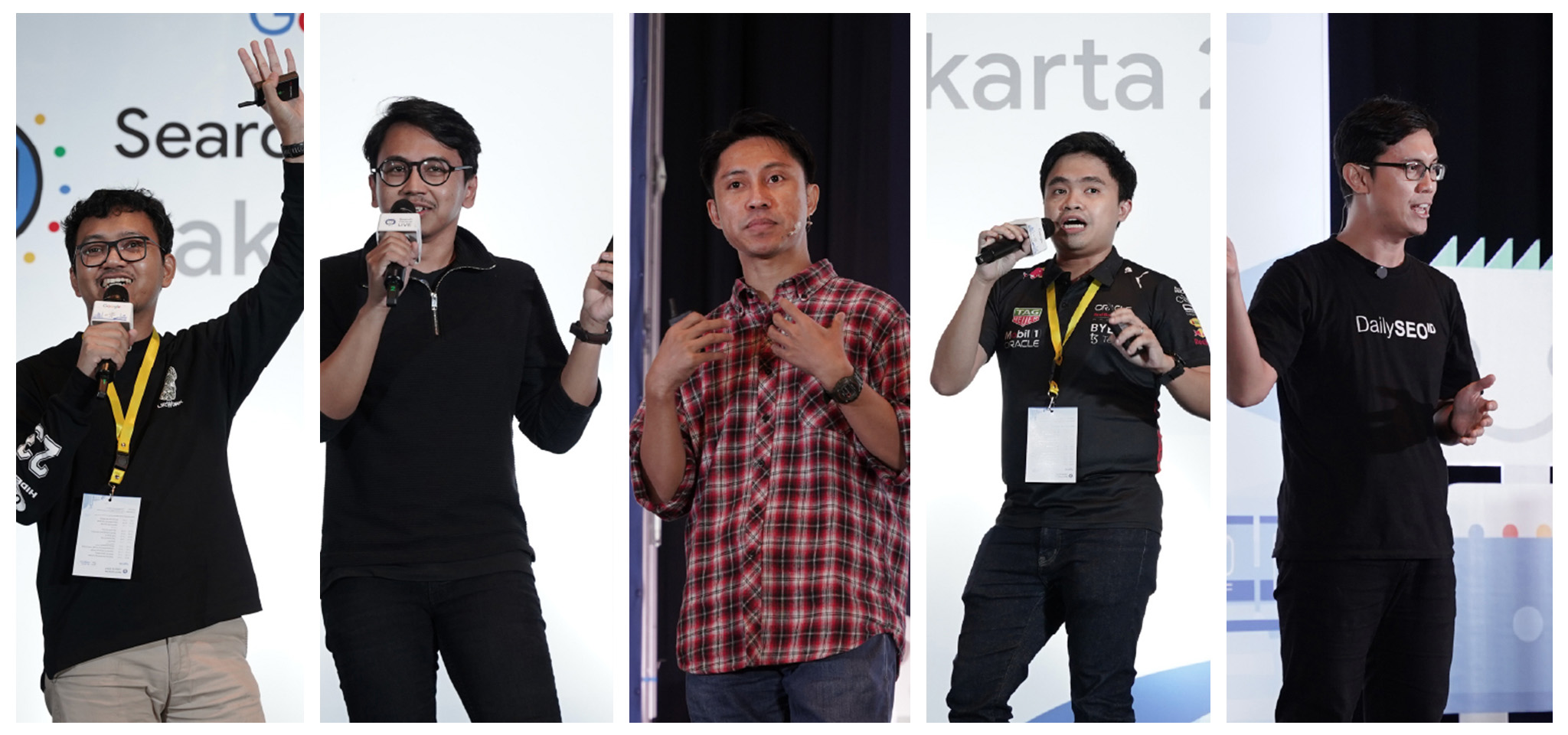 Collage von Bildern der Lightning Talks von Search Central Live Jakarta 2024