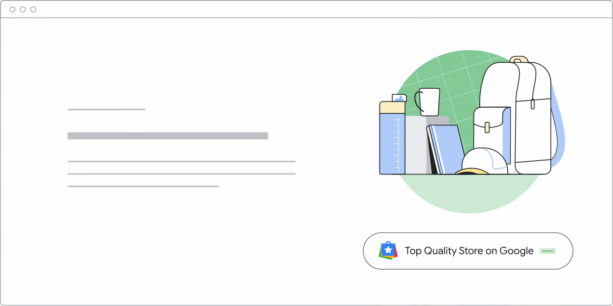 Huy hiệu cửa hàng được nhúng trên một trang web