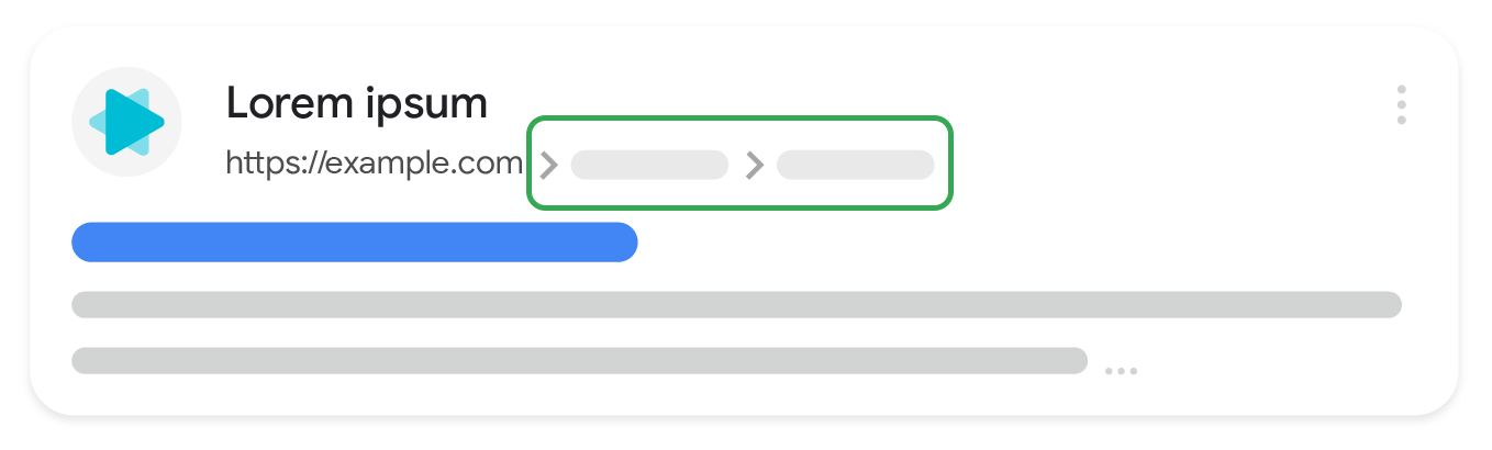 esempio di breadcrumb nei risultati di ricerca