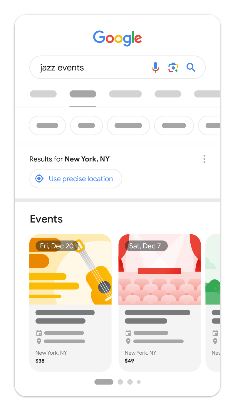 活动体验在 Google 搜索中的外观