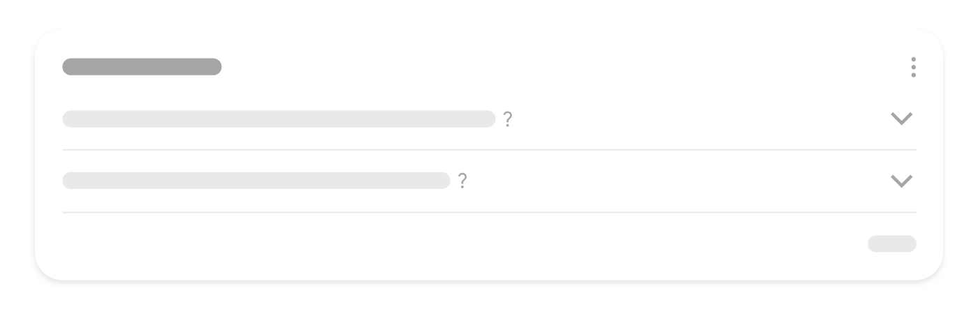 इमेज, जिसमें बताया गया है कि Google Search में मिलते-जुलते सवालों का ग्रुप कैसा दिखता है. इस इमेज में ऐसे सवालों की एक सीरीज़ दिखाई गई है जिनके विषयों के बारे में उपयोगकर्ता ने शुरुआत में खोज की थी