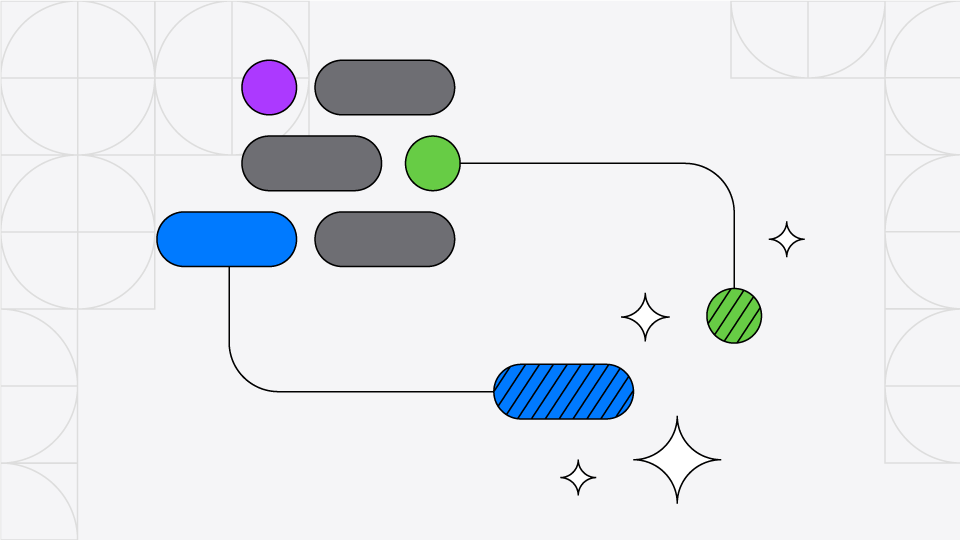 Linhas abstratas nas cores do Swift indicando IA