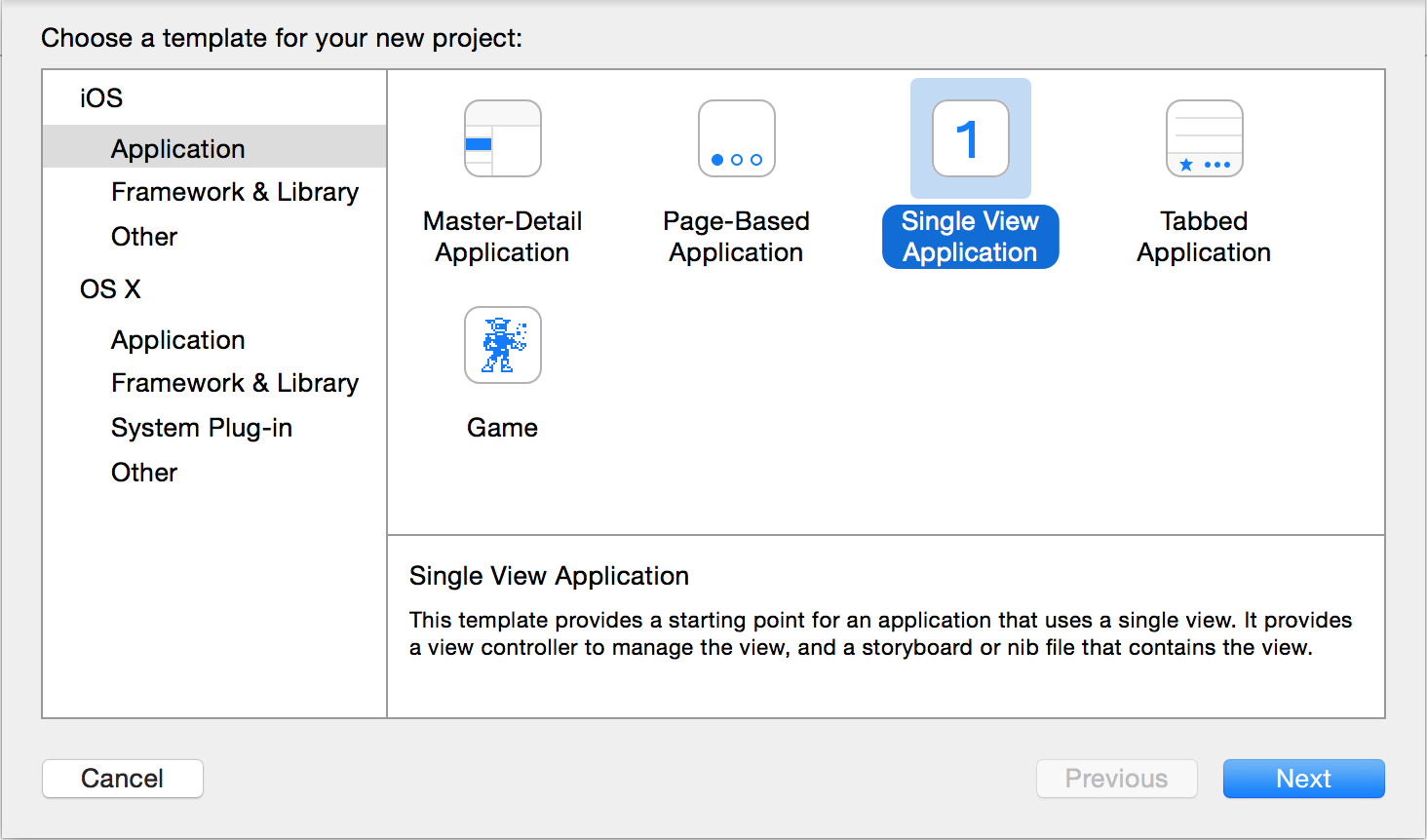 select single view application