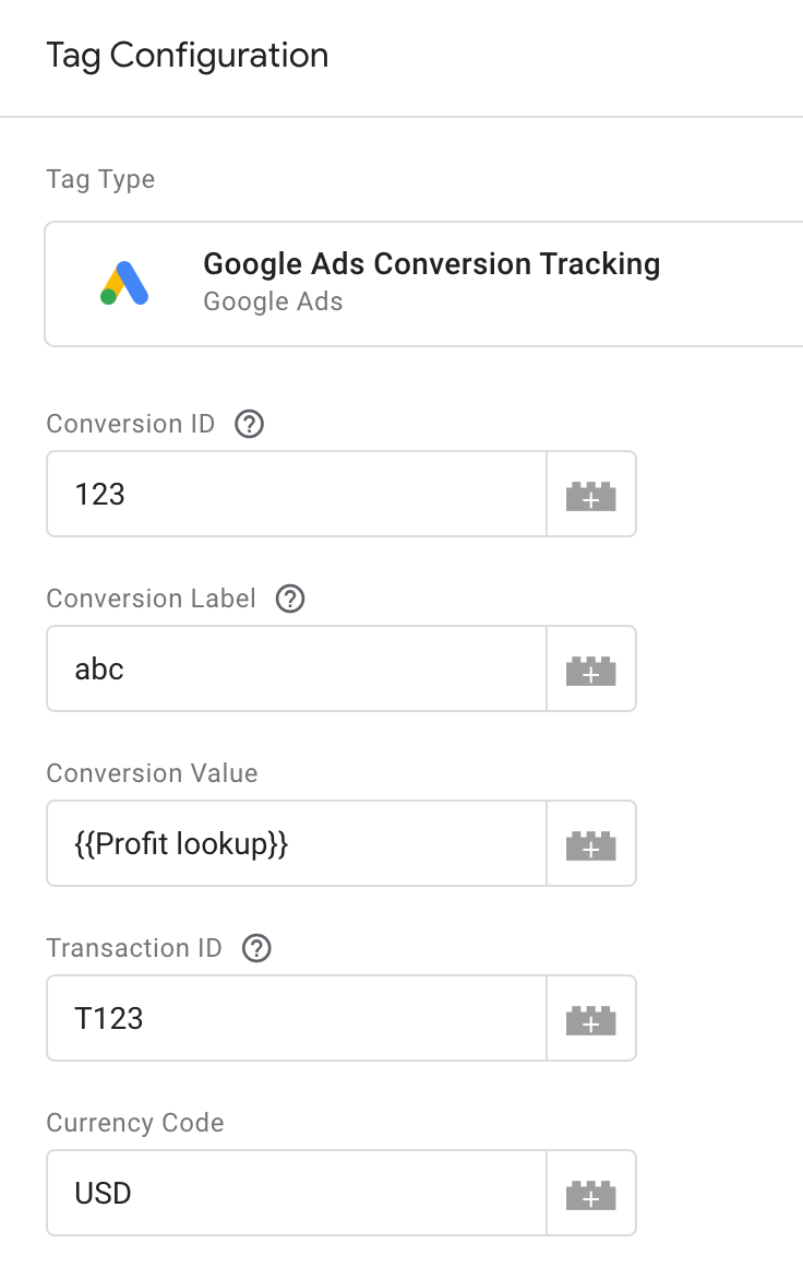 Seguimiento de conversiones de Google Ads con el valor de conversión