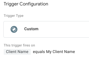 Image de l&#39;écran de configuration du déclencheur après la création d&#39;un déclencheur dans Tag Manager