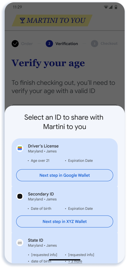 ব্যবহারকারী উপলব্ধ যোগ্য শংসাপত্রগুলি দেখেন